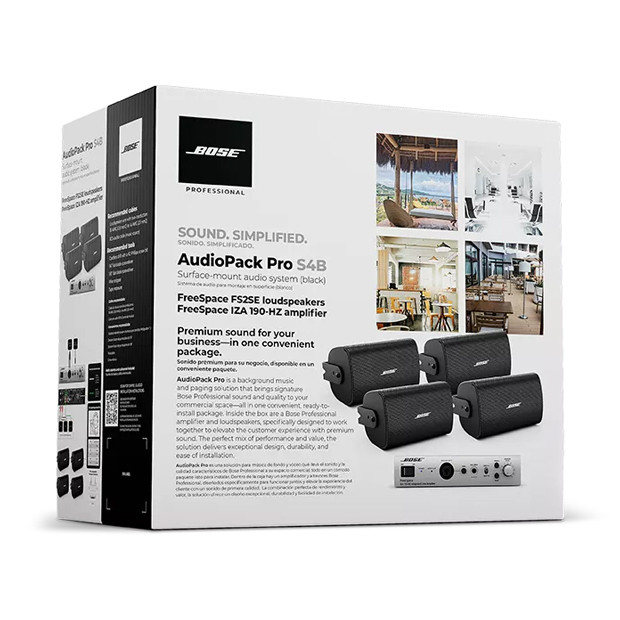 Bose AudioPack Pro S4 with 4 FreeSpace FS2SE Wall Mount Speakers