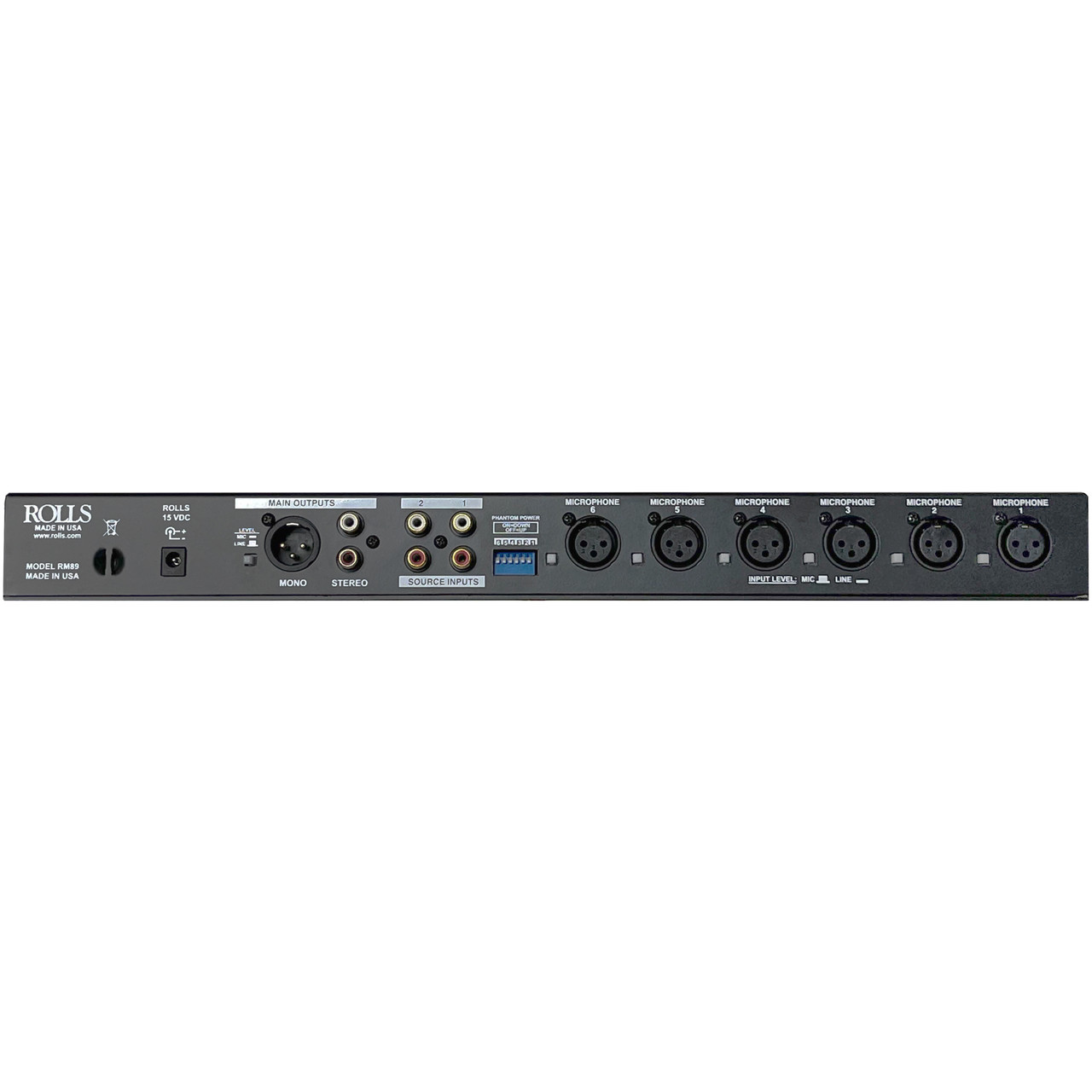 Rolls RM89 8-Channel Mic/Line Mixer