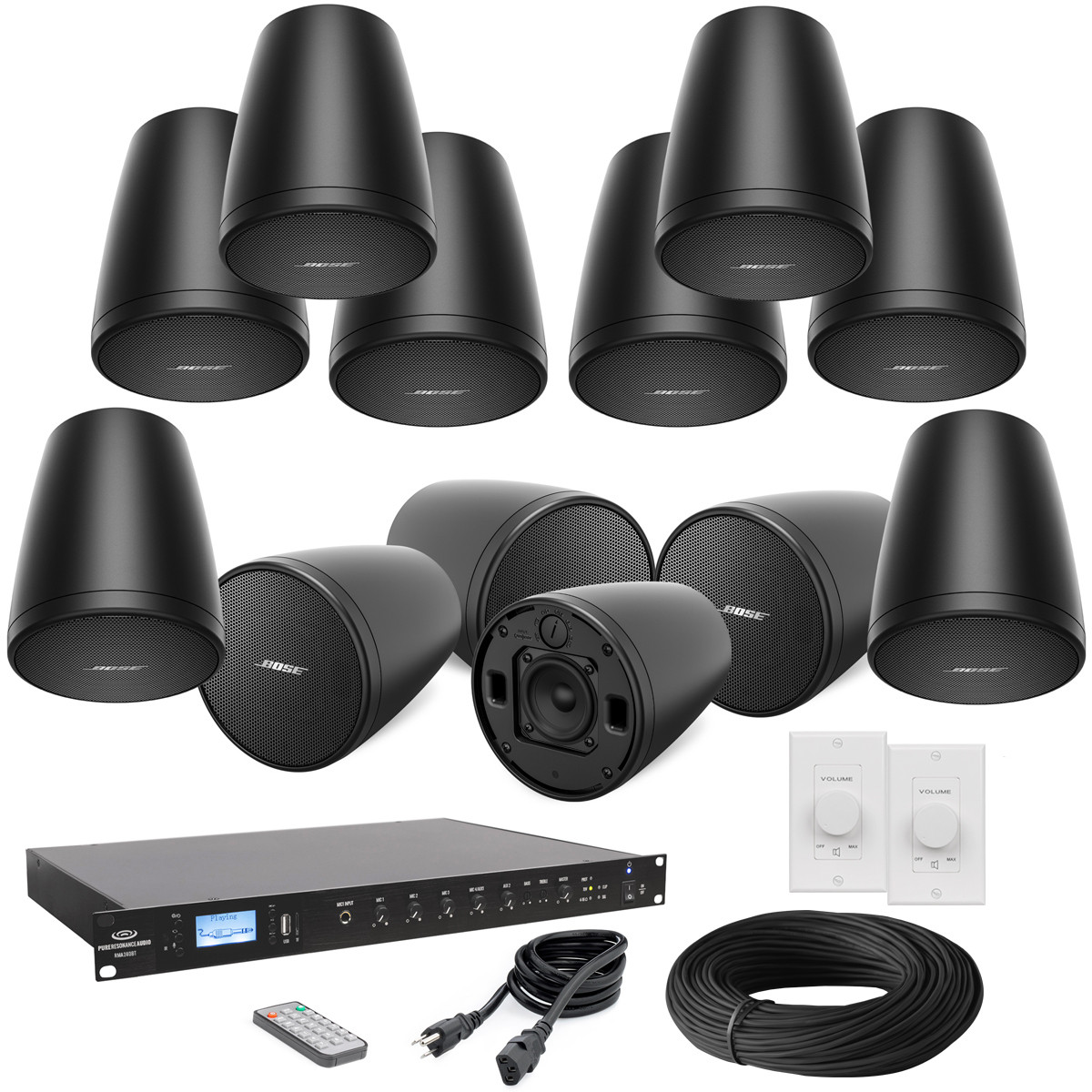 Bose Restaurant Sound System with 12 FreeSpace FS2P Pendant Mount