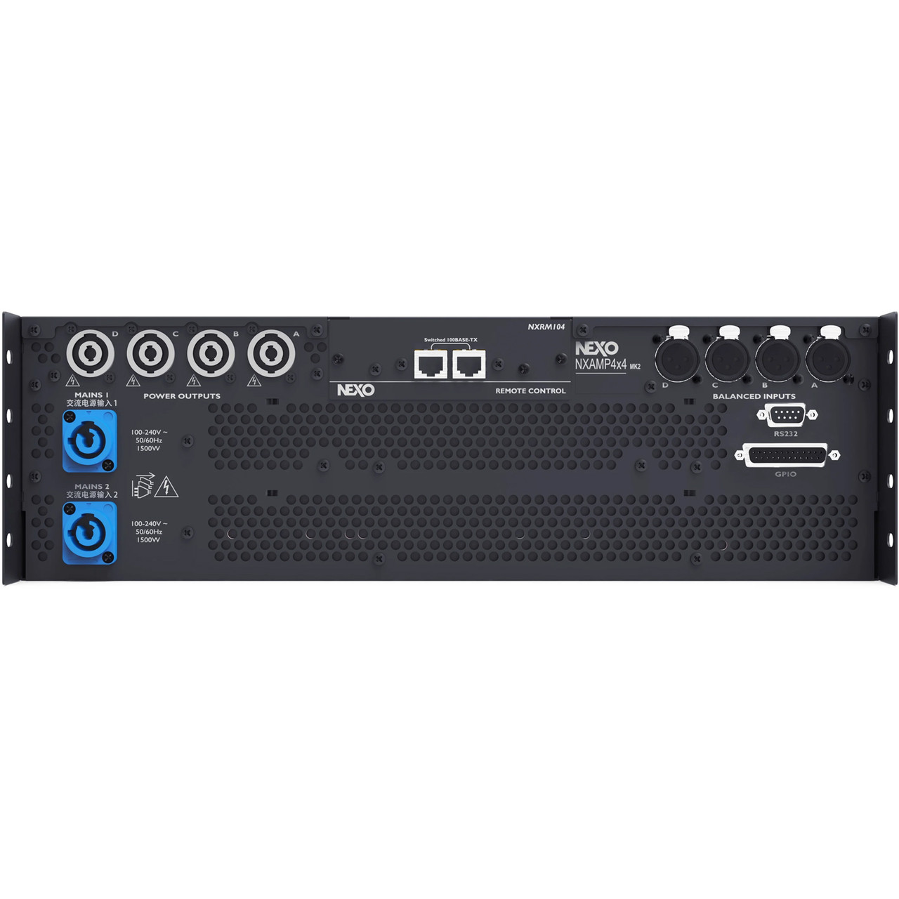 NEXO NXAMP4X4MK2 4-Channel 4500W Powered TD Controller with