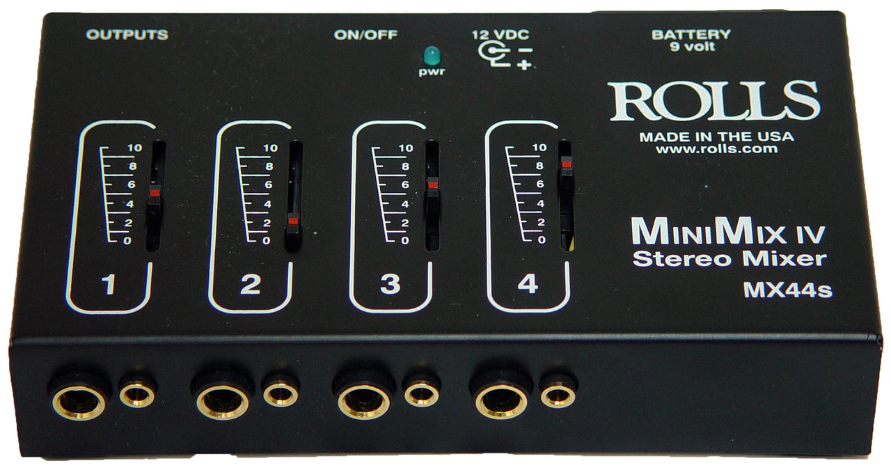 Rolls MX44s 4 Channel Stereo Mini-Mix IV Line Mixer