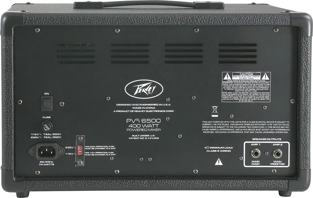 Peavey PVi 6500 400W 6-Channel Powered Mixer Amplifier with Bluetooth