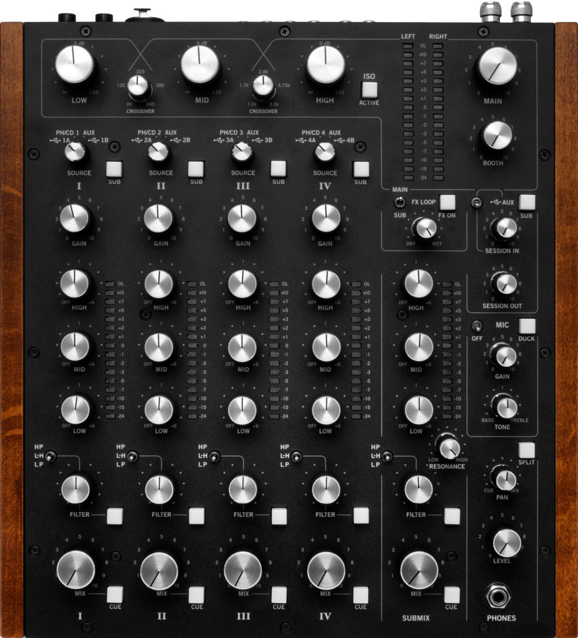 Rane MP2015 Rotary DJ Mixer 4-Channel Advance Control Mixer with