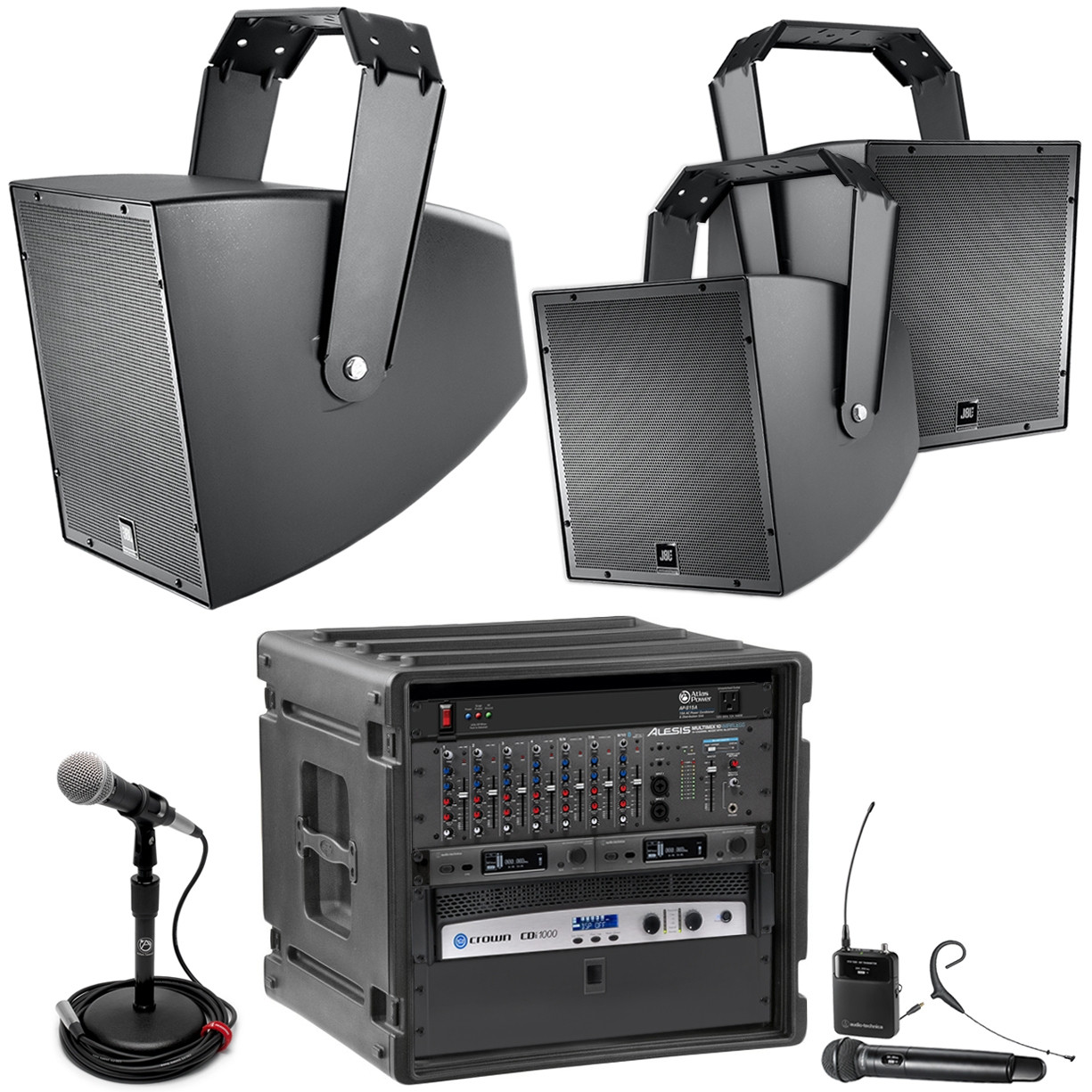 JBL Outdoor Stadium Speaker System with 3 All-Weather Loudspeakers