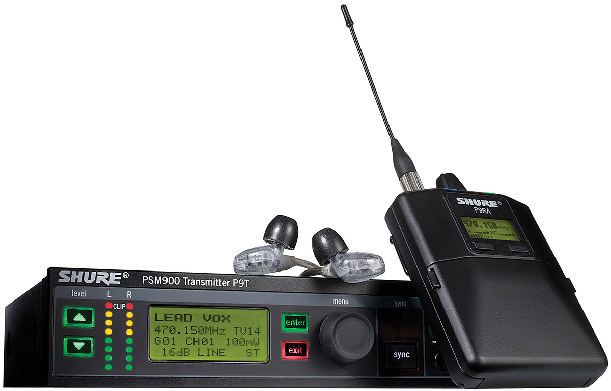 Wireless In-Ear Monitor System with 4 Shure PSM 900 Personal