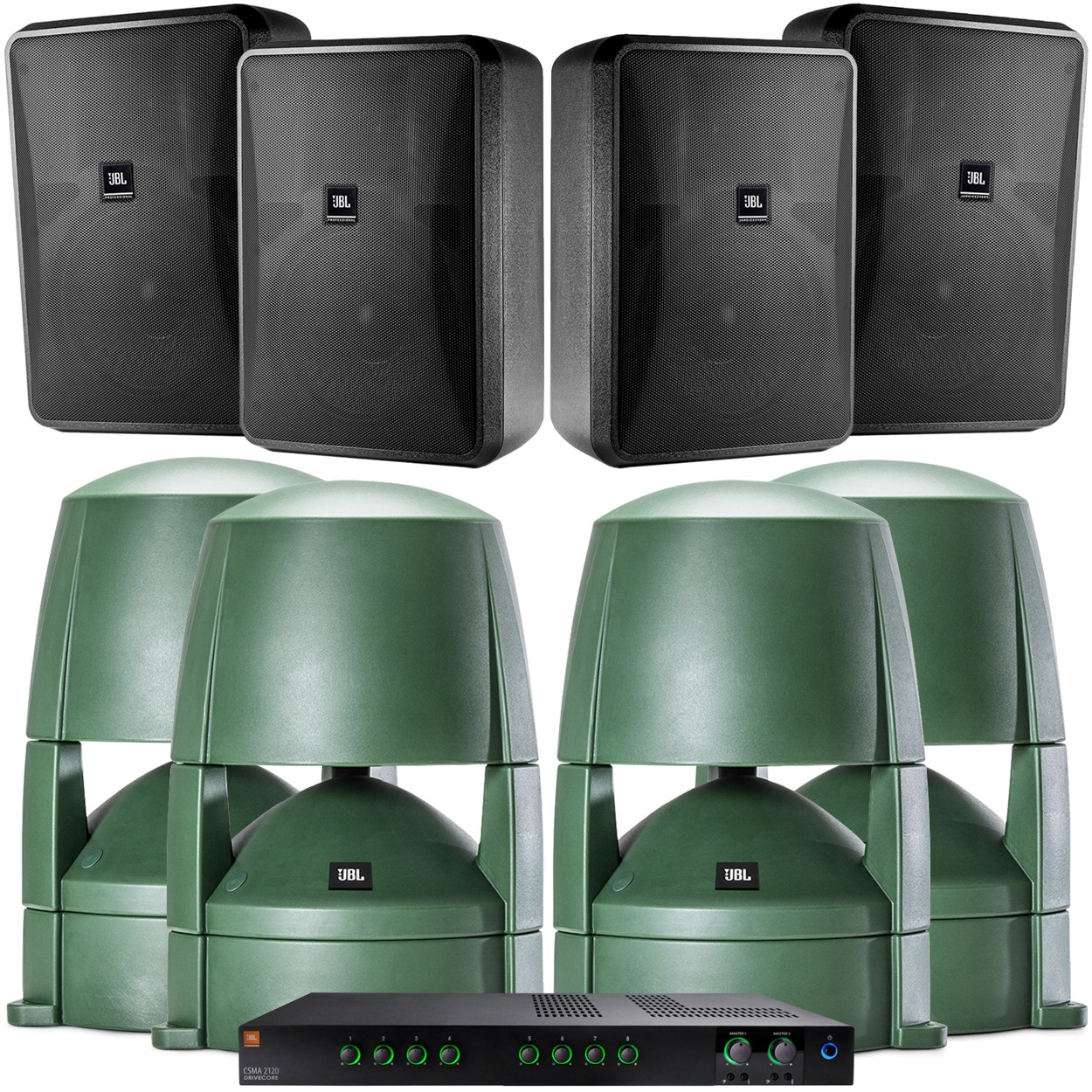 All-Weather Shopping Center Commercial Sound System with 10