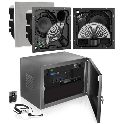 Command and Control Room Sound System with 3 Bose Professional EdgeMax Premium In-Ceiling Loudspeakers and AtlasIED Mixer Amplifier