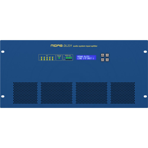 MIDAS DL231 24-Input 24-Output Active Microphone Splitter with Microphone Input Preamplifiers
