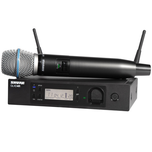 Shure GLXD24R/B87A Rackmount Digital Wireless Handheld Microphone System (Discontinued)