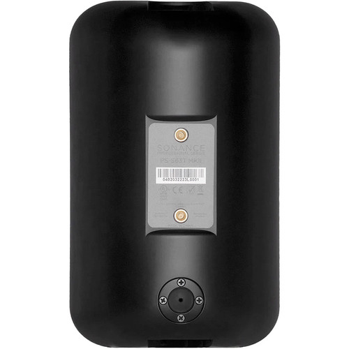 Sonance PS-S63T MKII Professional Series 6.5" 2-Way 120W 70V/100V Surface Mount Loudspeakers - Black Pair