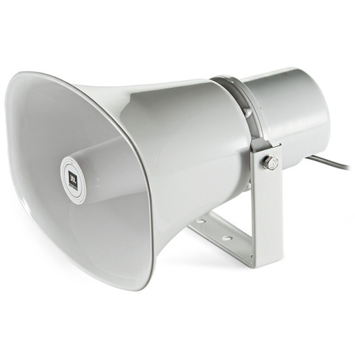 Indoor Outdoor ENERGY STAR Certified Public Address Sound System with 3 30W Long Throw Paging Horns, 2 8" Wide-Coverage Speakers, GreenEdge Mixer Amplifier and TOA Desktop Paging Microphone