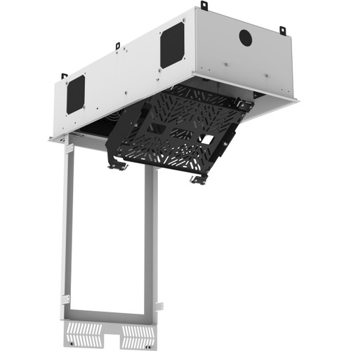AtlasIED CR212P-NR 1' x 2' Ceiling-Mount 2U Half-Width Equipment Rack with AC Power Pack and Pole Adapter