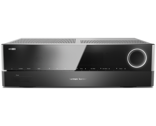 Home Audio Surround Sound System with 5 Boston Acoustics Speakers a Subwoofer and Harman Kardon AVR 1610S Bluetooth Receiver (Discontinued)