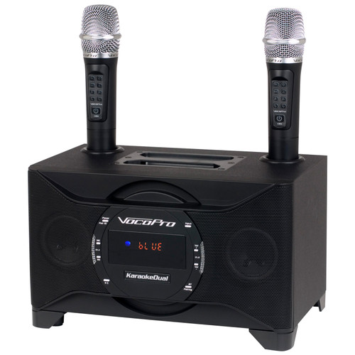 VocoPro KARAOKEDUAL 100W All-In-One Karaoke Boom Box with Dual Wireless Microphones (Discontinued)