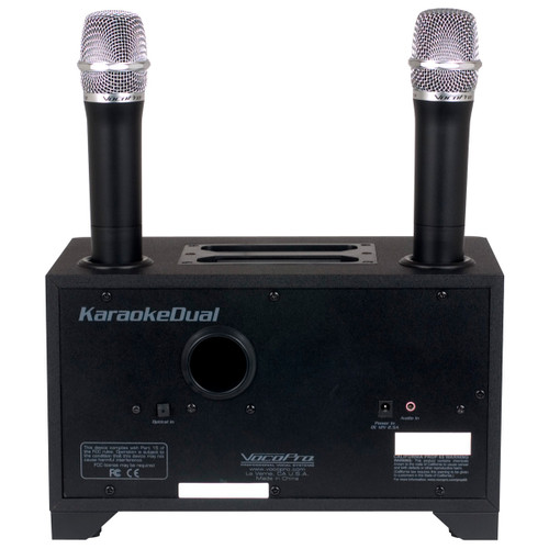 VocoPro KARAOKEDUAL 100W All-In-One Karaoke Boom Box with Dual Wireless Microphones (Discontinued)