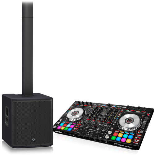 DJ Equipment Package with Turbosound iNSPIRE iP2000 Powered Column Loudspeaker System and Pioneer DDJ-SX2 Controller (Discontinued Components)