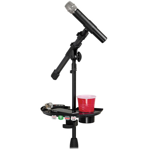 Gator Frameworks GFW-MICACCTRAY Microphone Stand Accessory Tray with Drink Holder