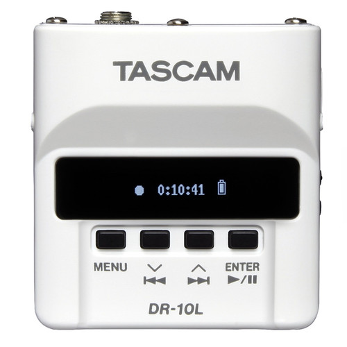 Tascam DR-10LW Digital Audio Recorder with White Lavalier Microphone (Discontinued)