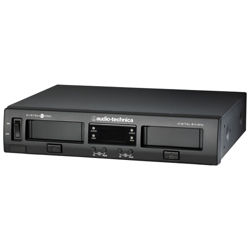 Audio-Technica ATW-1377 System 10 Pro Rack-Mount Digital Wireless System with 2 Wireless Microphone Desk Stands (Discontinued)