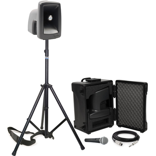 Portable Stadium Sound System with Wired Microphone, Bluetooth and 119 dB Output for Crowds of up to 1,000