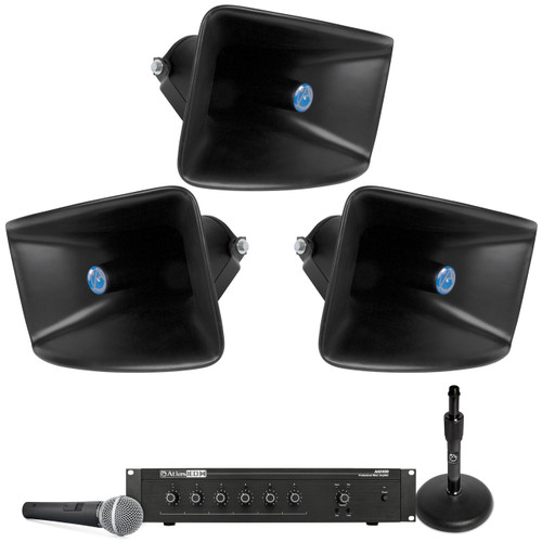 Warehouse Sound System with 3 Atlas Sound CJ-46 Wide Dispersion Horns