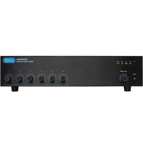 Warehouse PA Sound System with 4 Soundsphere 110 Page Pendant Mount Loudspeakers and Push-to-Talk Paging Microphone