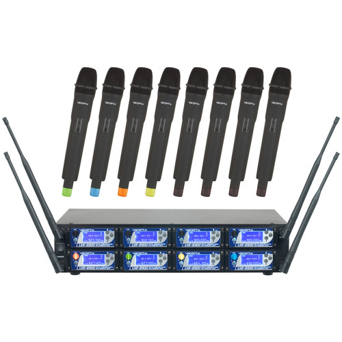VocoPro UHF-8900 8-Channel UHF-PLL Wireless Microphone System with Frequency Scan (Discontinued)