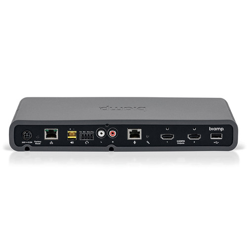 Huddle Room System with Biamp Devio CR-1T Conference Room DTM-1 Tabletop Microphone and Middle Atlantic HUB Meeting Table (Discontinued)
