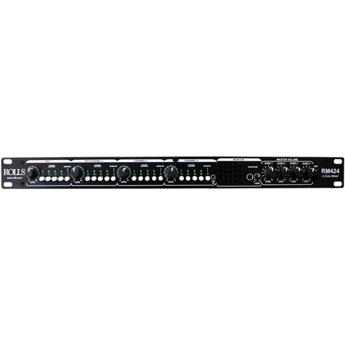 Open Architecture Ceiling 4-Zone Sound System for Office or Retail Store with OWI Pendant Speakers - Up to 12,000 SF (Discontinued Components)