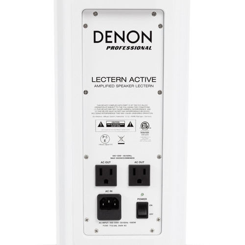 Denon Professional Lectern Active Powered Podium with Built-in Speakers - White (Discontinued)