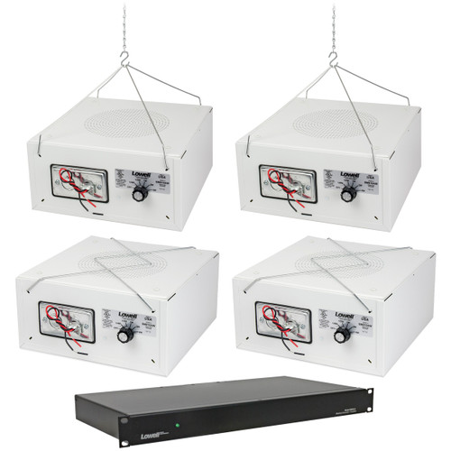 Office Sound Masking System with 16 SM810AW Speakers and Lowell SMGA-5 Sound Masking Generator