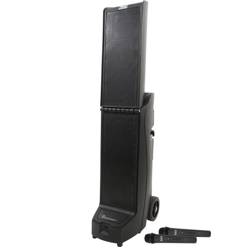 Portable Stadium Sound System with 2 Wireless Microphones, Bluetooth and 126 dB Output for Crowds up to 5,000 (Discontinued)