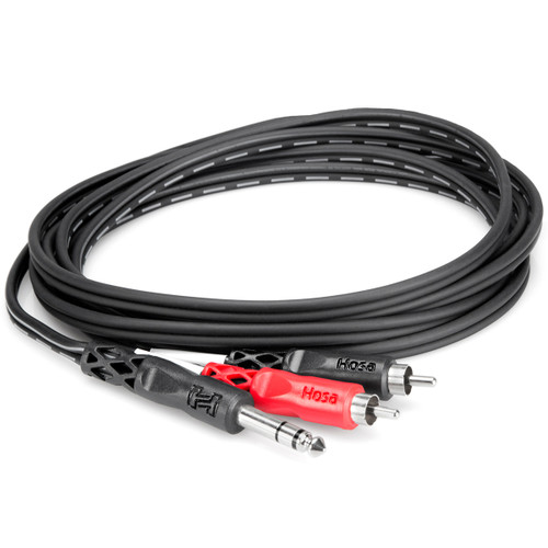Hosa TRS-201 1/4" TRS to Dual RCA Insert Cable - 3.3ft