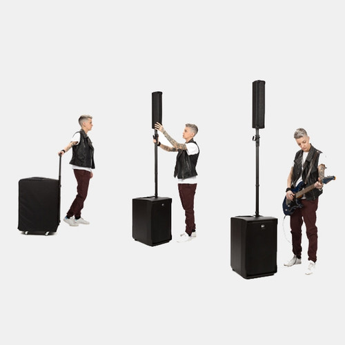 RCF EVOX JMIX8 Active 12" 2-Way 1400W Portable Line Array PA Sound System with Built-in Digital Mixer