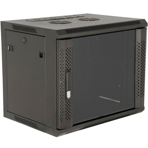 Gator GRW2009509 9U 21" Deep Sectional Wall Rack with Glass Door