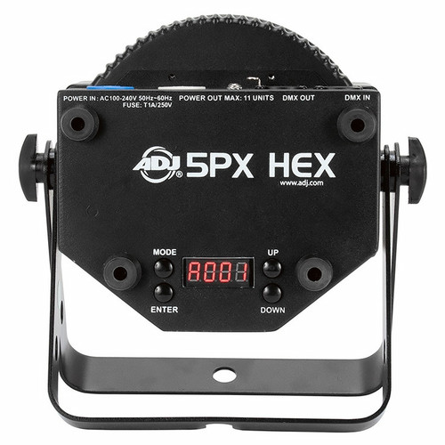 American DJ 5PX HEX LED Par Light with 5 x 12W, 6-in-1 RGBWA+UV HEX LEDs - Black