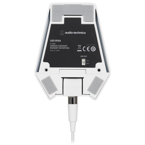 Audio-Technica U851RWb Cardioid Condenser Boundary Microphone - White