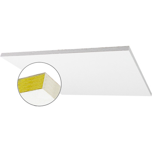 Primacoustic StratoTile 24x24 Paintable T-Bar Acoustic Panels, 0.8" Thick, 24" x 24" Reveal Edge - White (12-Pack)
