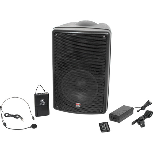 Galaxy Audio TQ8-20S0N Traveler Quest 8 150W 8" Portable PA Sound System with Single Mic Receiver, Headset Mic and Body Pack (Discontinued)