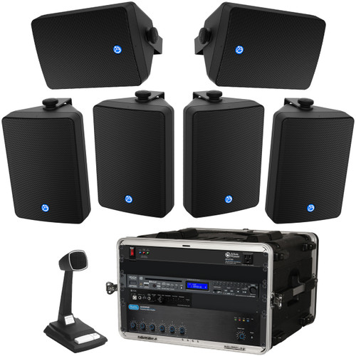 All-Weather Commercial Music PA Sound System with Bluetooth, Paging and Message Repeater (Discontinued Components)