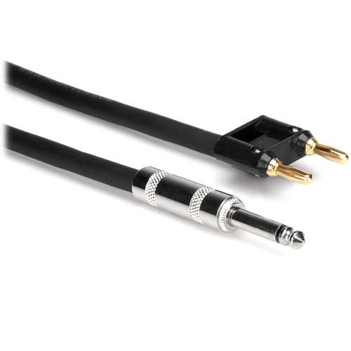 Hosa SKJ-675BN 1/4" TS to Dual Banana Speaker Cable - 75ft