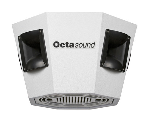 Trampoline Park and Indoor Inflatable Play Center Sound System with 2 Octasound 360° x 180° Central Speakers with Bluetooth and Paging Microphone