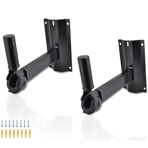 Pyle Pro PSTNDW15 Universal Adjustable Wall Mount Speaker Bracket Stands - Pair (Discontinued)