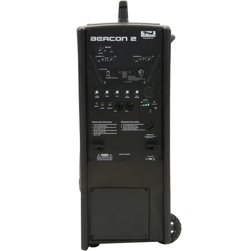 Anchor Audio BEA2-RU4 Beacon 2 Portable Line Array Tower with Built-in Bluetooth, AIR Wireless Receiver and 2 Dual Wireless Mic Receivers (Discontinued)