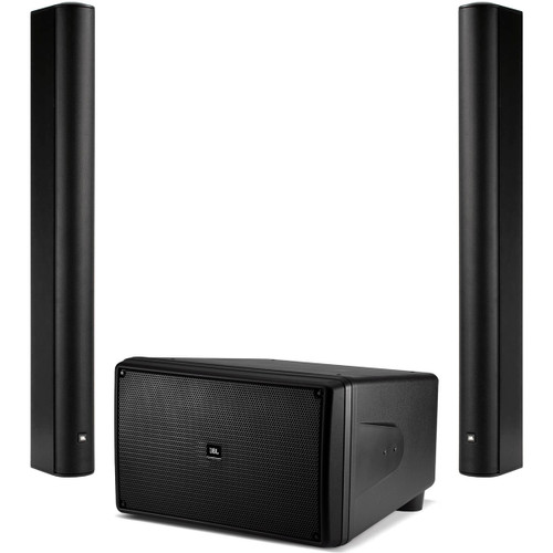 JBL Pro CBT 100LA-1 Loudspeaker Package with 2 JBL CBT 100LA-1 Speakers and Control SB2210 Subwoofer (Crowds up to 800)