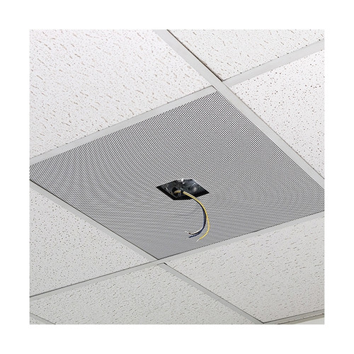 Quam UL22DM 2' x 2' UL Listed Fire Signaling Speaker with Mounts for Strobes, Smoke Detectors, Indicator Lights, and Cameras