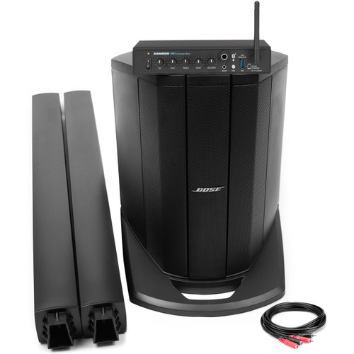 Bose L1 Compact Portable Sound System with Samson SM4 Bluetooth Mixer with Voiceover Control and Priority Ducking (Discontinued Components)