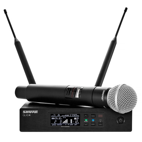 Stadium Wireless Microphone System with 2 Shure QLX-D Wireless Systems with Handheld and Headset Mic