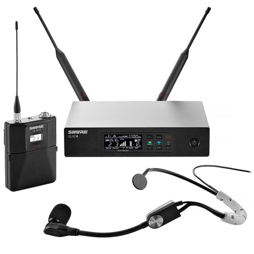 Stadium Wireless Microphone System with 2 Shure QLX-D Wireless Systems with Handheld and Headset Mic