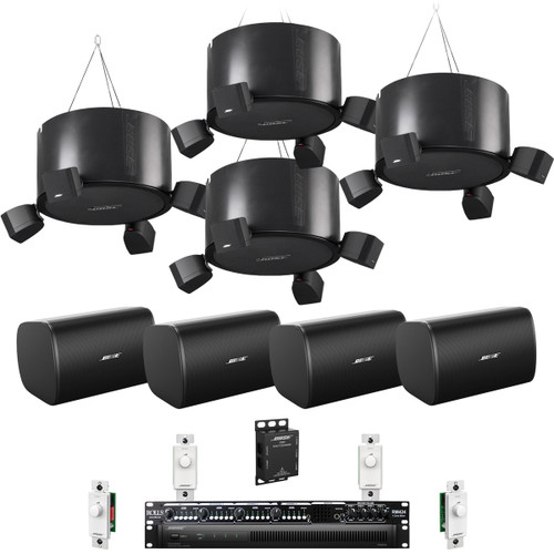 Bose 4-Zone Restaurant Sound System with 4 Omni Pendant-Mount